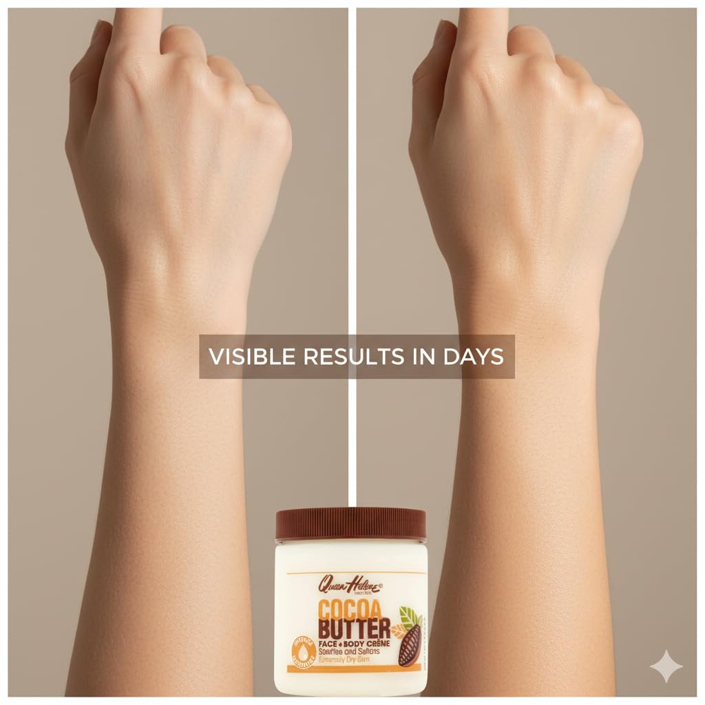 Queen Helene Cocoa Butter Creme – Deep Hydrating Cocoa Butter Formula for Smooth Radiant Skin | 15 oz Jar | 3 Pack