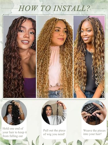 Human Braiding Hair for Boho Braids 20 Inch 100 g 4 Bundles Deep Wave Bulk Human Hair for Braiding No Weft 10A Curly Human Hair Extensions for Braids Wet and Wavy