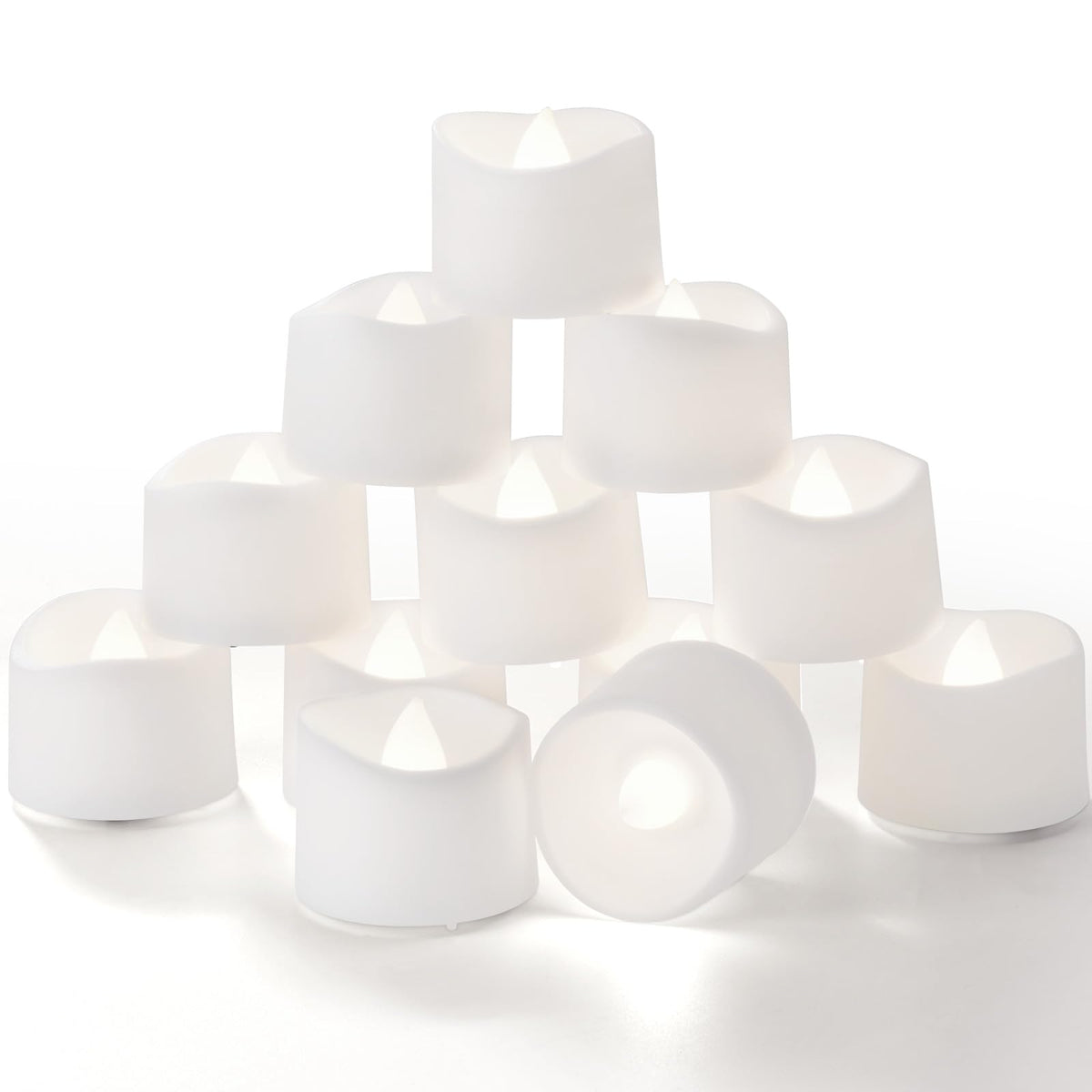 Homemory 24-Pack Battery Tea Lights with Timer Built in, Auto-On 6H Daily
