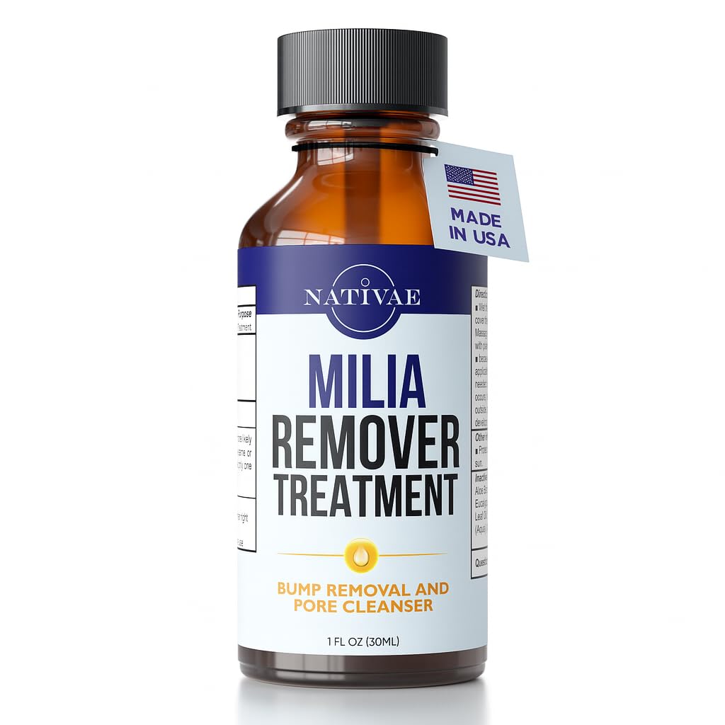 Milia Remover Treatment for Eyes & Face - Milia Spot Treatment with Salicylic Acid & Tea Tree Oil - Milia Acne Serum