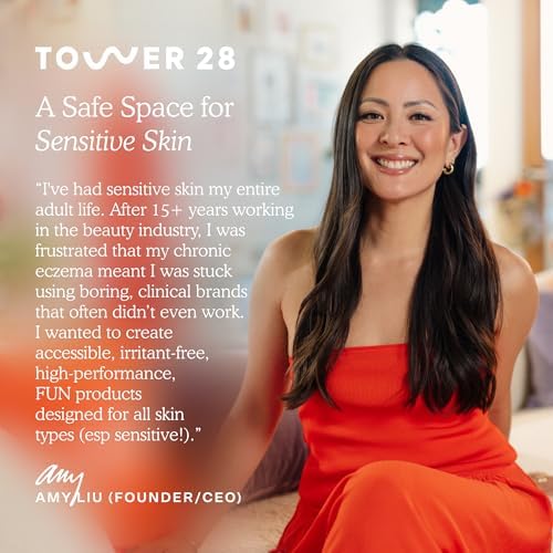 Tower 28 SOS Daily Rescue Facial Spray for Sensitive Skin, Hypochlorous Acid Spray Helps Reduce Redness and Breakouts, Full Size Toner for Face, 4 FL Oz