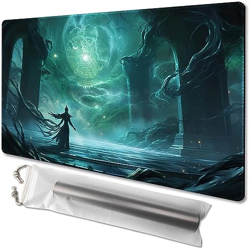 MTG Playmat Size 24x14in Free Storage Bags Non-Slip Backing, Ideal for Card Game Enthusiasts TCG Playmat (DBT3-The Final Spell-No with Zone)