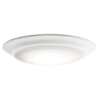 Kichler Gen 1 LED Downlight in White, 7.5” Ceiling Lights Flush Mount, Wet Rated Interior Dimmable Light for Living Room, Dining Room, Kitchen, Bathroom and Bedroom, 4000K, (7.5” x 1.5”), 43846WHLED40
