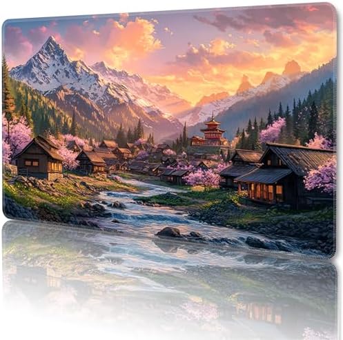 MTG Playmat Magic Card Playmat Game Mat,TCG & CCG Card Games Mat with Free Storage Bags Size 24 x 14 Inches (No with Zones,Mountain)