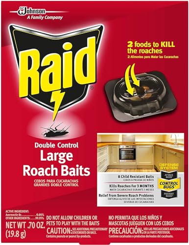 Raid Double Control Large Roach Baits (8 Count (Pack of 5))