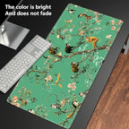 Playmats for Magic: The Gathering MTG Card Game Mat Plus 50 Pcs Card Sleeves, 24 x 14 inch TCG Mat with Stitched Edge for Commander Deck Duskmourn Board Game, Monkeys