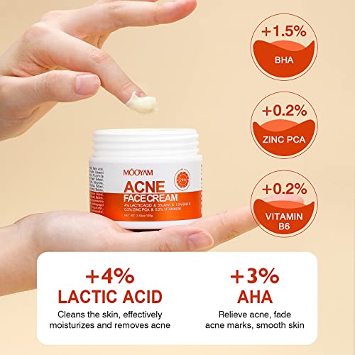 Acne Treatment for Face for Hormonal Cystic Stubborn Acne Cream for Sensitive Skin Teens Adults Women Men Spot Pimple Butt Control Rapid Clearing Breakout Overnight