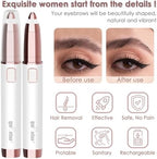 Electric Eyebrow Razor for Women,Eyebrow Hair Remover, Painless Eye Brow Trimmer Shaper with LED Light, USB Rechargeable, Eye Brow and Face Epilator as Stockings Stuffers