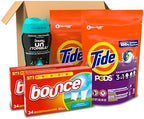 Tide Pods Liquid Laundry Detergent Pacs, Downy Unstopable Scent Beads and Bounce Dryer Sheets, Better Together Bundle