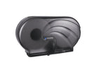 San Jamar Twin 9" Bath Tissue Dispenser – Jumbo Bath Tissue Holder for Bathroom, Infinity System, Black Pearl, 12" × 19" × 5.25"