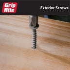 Grip-Rite Exterior Screws - Safe for Use in Treated Lumber - #2 Phillips Bugle Head - Coarse Thread Deck Screws - PrimeGuard Coating - 1lb Box - #9 x 3 - Gray - PTN3S1