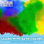 Tub Works® Fizzy Bath Color Tablets for Kids, 150 Count, 3 Pack | Nontoxic & Fragrance-Free | Color Bath Drops Create Fun Bath Colors | Water Tablets in 7 Colors for Variety | Bath Bombs for Kids Bath