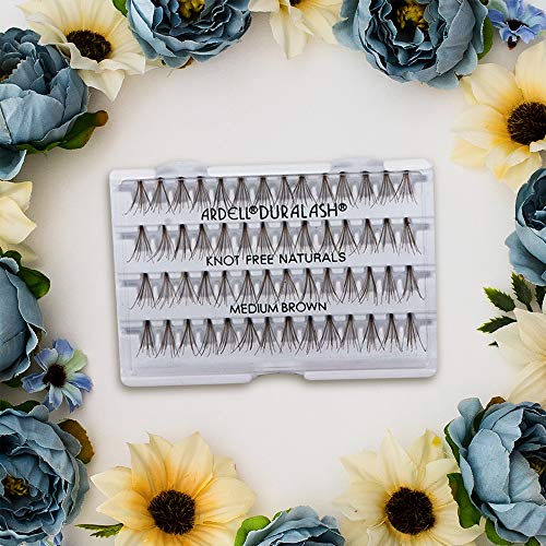Ardell Individual False Eye Lashes - Medium Brown, Lightweight, Natural Look DIY Lash Clusters Eyelash Extensions, 4 Pack