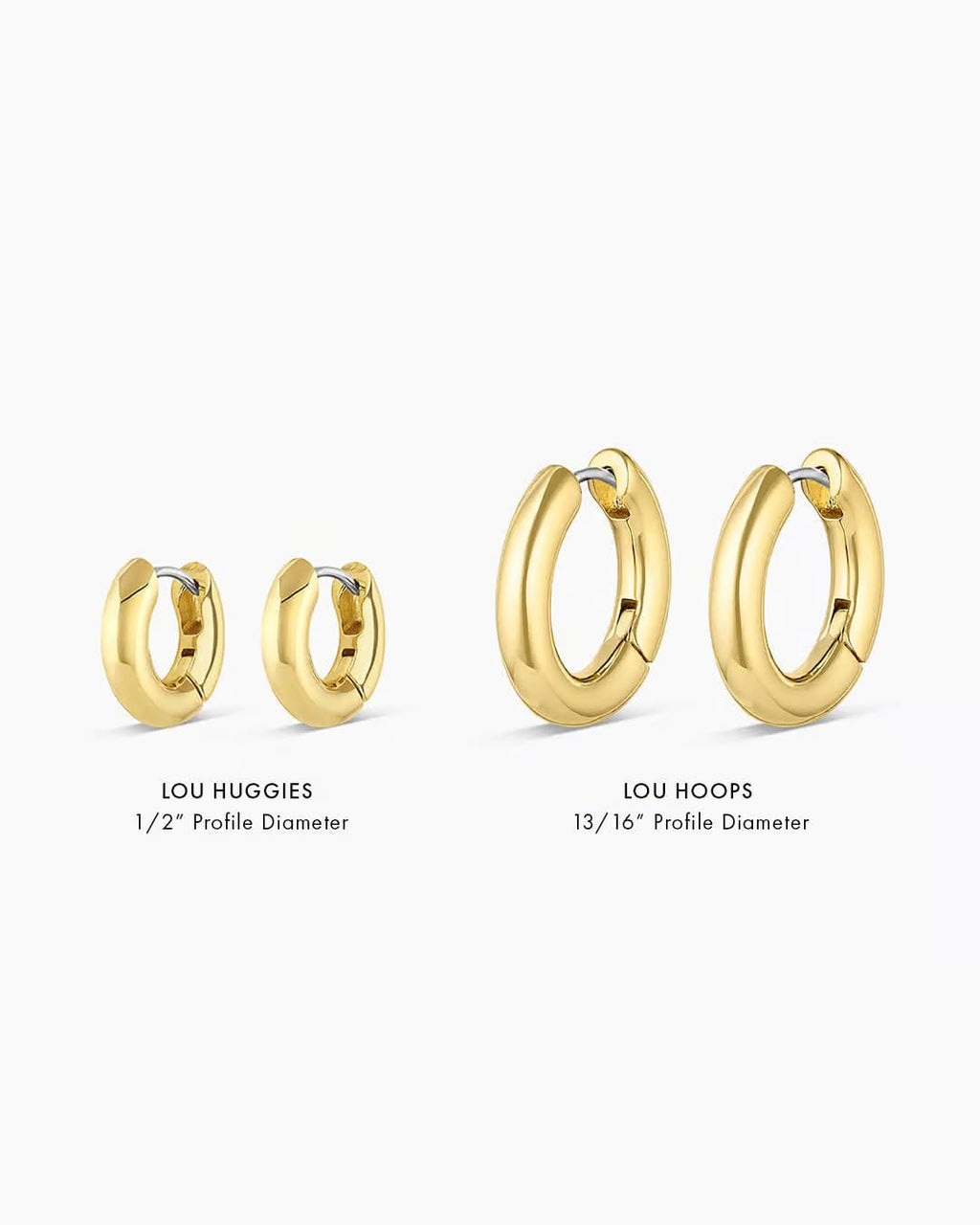 gorjana - Lou Huggies 1/2" Drop - 18k Gold Plated for Women