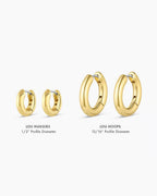 gorjana - Lou Huggies 1/2" Drop - 18k Gold Plated for Women