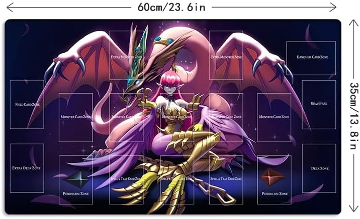 New Playmat Harpie Lady & Pet Dragon TCG CCG Trading Card Game Mat with Zones + Free Bag (ZD039-409-A)