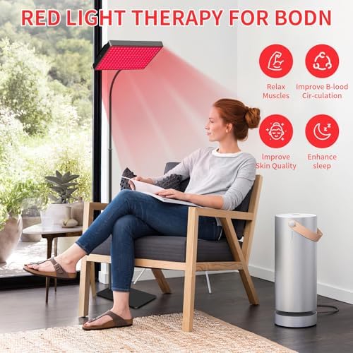 Red Light Therapy for Face,Red Infrared Light Therapy Lamp with Stand Panel Led 660nm Red Light-Therapy& 850nm Infrared Light Device for Body