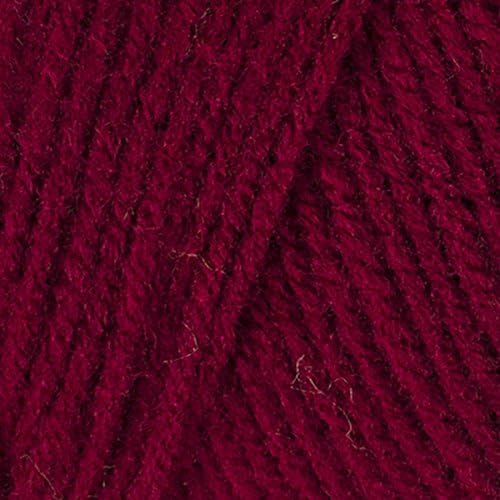 Red Heart Super Saver Burgundy E300-376 (3-Skeins - Same Dye Lot) Worsted Medium #4 Acrylic Yarn for Crocheting and Knitting with Project Bag