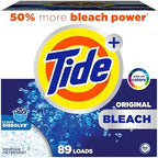 Tide Powder Laundry Detergent with Bleach Alternative, Original Scent, 89 Loads, 129 oz