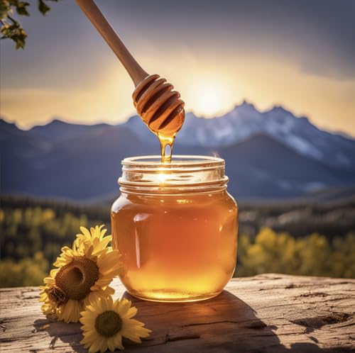 Organic Honey Packets Made in USA – Raw Honey with Premium Royal Jelly, Pure Bee Pollen & Potent Herbal Complex – Elite Men's Vitality & Stamina Boost – 16 Sachets (14g each)