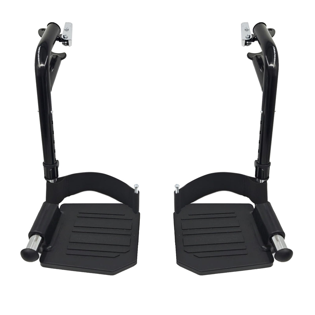(1Pair) Wheelchair Replacement Footrests,Wheelchair Replacement Parts,Wheelchair Swivel Footrests for Standard Wheelchairs,Black