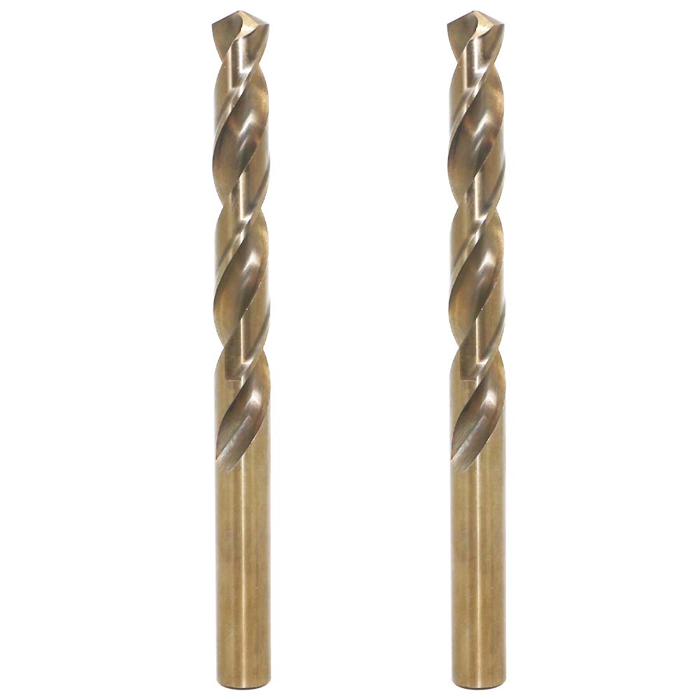 6mm Metric M35 Cobalt Steel Extremely Heat Resistant Twist Drill Bit of 2pcs with Straight Shank to Cut Through Hard Metals Such as Stainless Steel and Cast Iron, 5% Cobalt M35 Grade HSS-CO