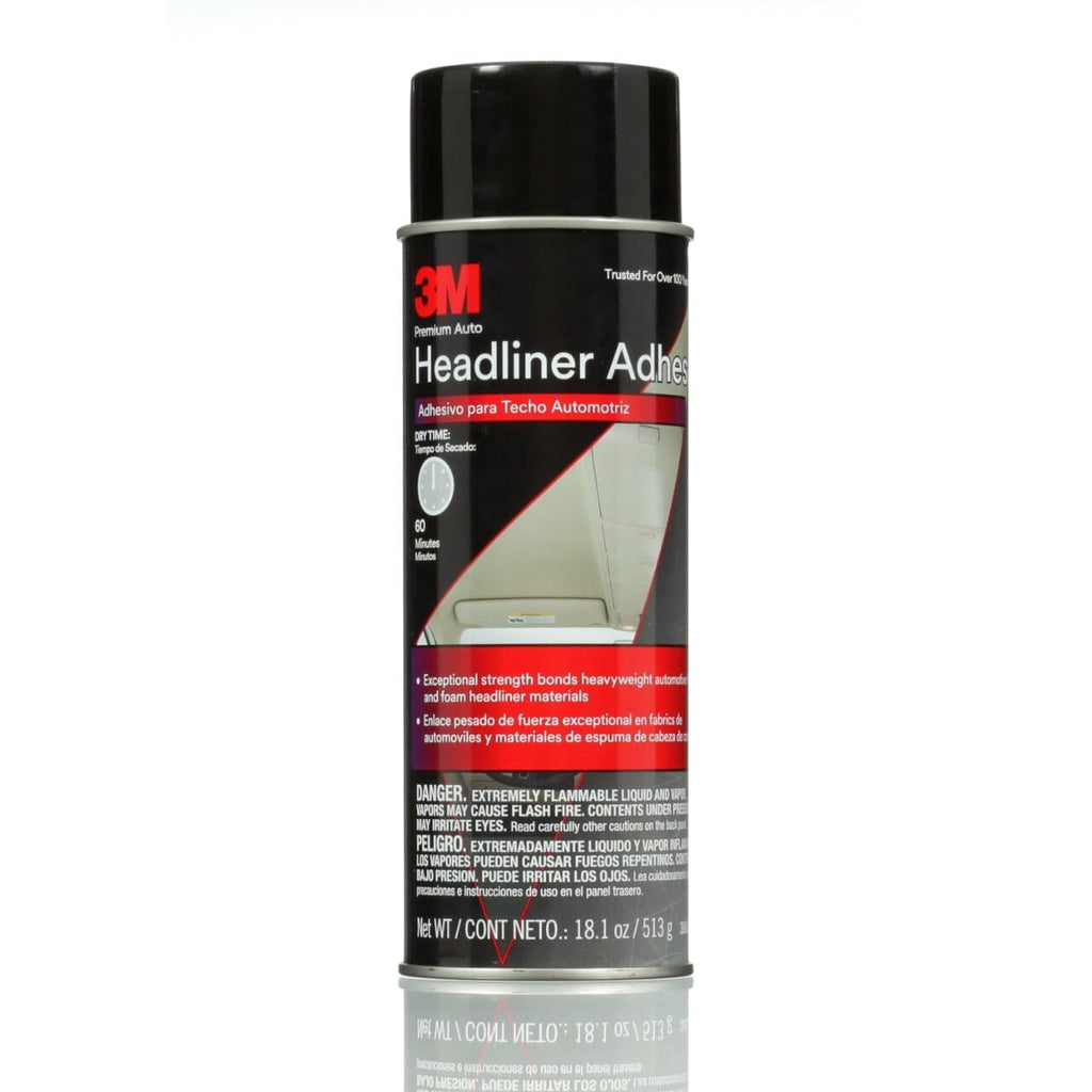 3M Headliner & Fabric Adhesive Spray (18.1 oz Aerosol, 4-Pack) – High Strength Automotive & Upholstery Glue for Fabric, Foam, Metal, Plastic – Heat Resistant, Fast Dry, Clear Finish