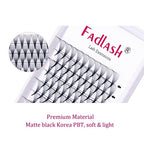 Volume Lash Extensions 10D 0.07 Fan Lash Extensions C Curl 12mm Premade Fans Eyelash Extensions Volume Lashes Pointed Base Middle Stem (10D-0.07-C, 12mm)