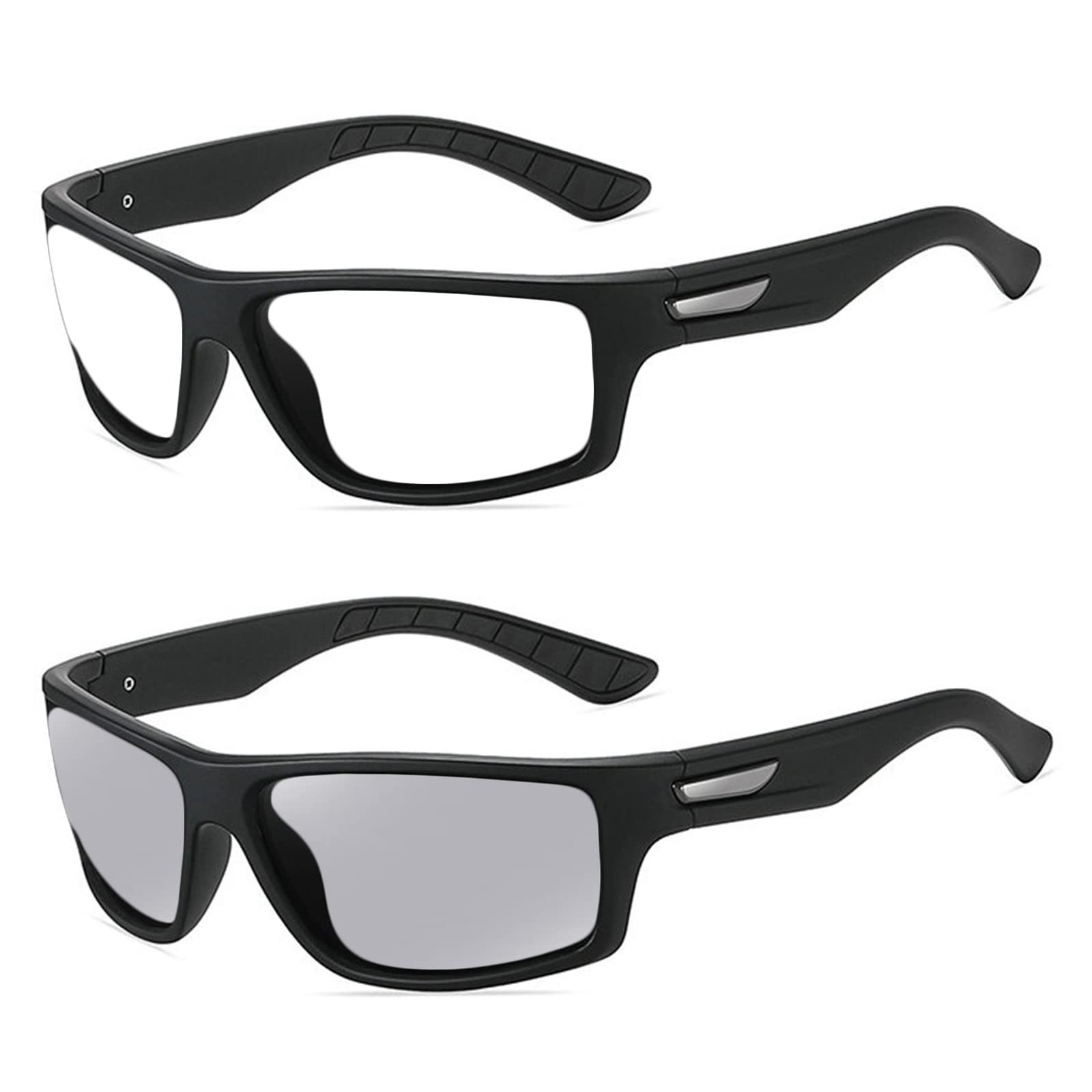 Wraparound full lens Safety Glasses with Readers photochromic Sport Magnifying Safety Reading Goggles for Men Women (black, 2.75, multiplier_x)