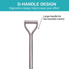 LUBAN 31.5 Inch Short Garden Shovel for Digging in The Yard, Round Point D Handle Shovel, All Stainless Steel Made
