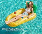 Jasonwell Inflatable Pool Float Adult - Pool Floaties Lounger Floats Raft Floating Chair Water Floaty for Swimming Pool Lake Lounge Float with Cup Holders Beach Pool Party Toys for Adults Kids
