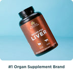 Ancient Nutrition Organ Supplements, Once Daily Grass-Fed and Wild Organ Complex Capsules, Beef & Lamb Liver, Supports Healthy Blood, Gut, and Liver, 30 Ct