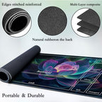 for MTG Game Playmat, for Magic TCG Rubber Play mat,Tabletop Card Playmats with Smooth Surface,Trading Card Inked Game Mat with New Zones,Battle Game,Glowing Lotu
