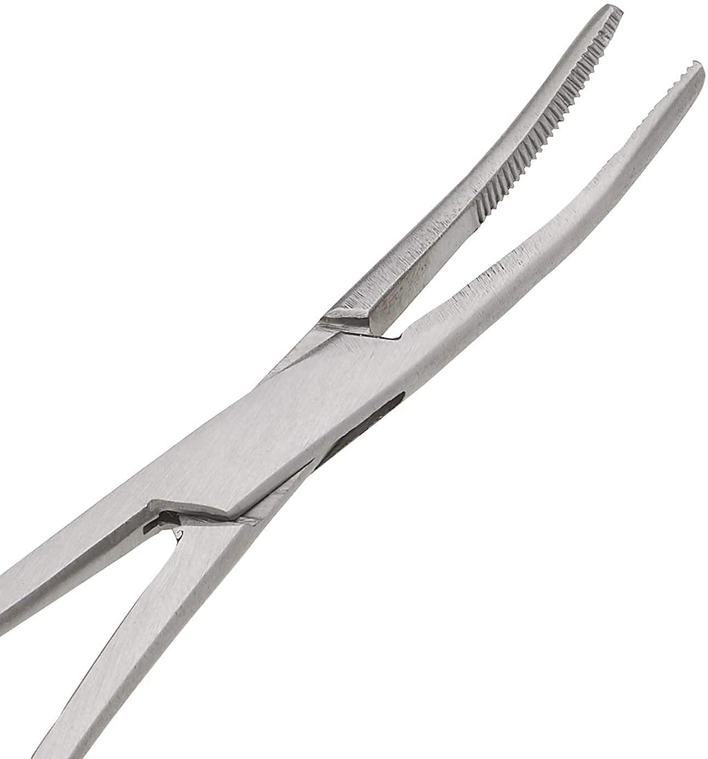 SURGICAL ONLINE 2-Piece Curved & Straight 7" Hemostat Set - Stainless Steel Locking Tweezer Clamps - Ideal Hemostats for Nurses, Fishing Forceps, Crafts and Hobby