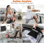 Upgraded Red Light Therapy Knee Brace - Knee Massager with 4 Vibration Areas, 660nm&850nm, Wireless Controller, Near Infrared Red Light Therapy Heated Device for Knee Elbow Shoulder Pain