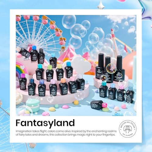 Beetles 23Pcs Gel Nail Polish Set with Base Gel Top Coat Spring Bright Colors, 2025 Valentine Gel Polish Kit Blue Pink Purple Orange Green Glitter Soak Off Uv Led Nail Gel Trendy Rainbow Nail Art