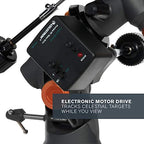 Celestron – AstroMaster 130EQ–MD Newtonian Reflector Telescope for Beginners – Aluminized Mirror – Motor Drive to Track Stars – Adjustable Tripod – Includes Eyepieces Plus Astronomy Software Package
