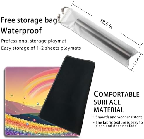 MTG Playmat Magic Card Playmat Game Mat,TCG & CCG Card Games Mat with Free Storage Bags Size 24 x 14 Inches (No with Zones,Sun2)