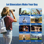 Binoculars 25X60 High Power Binocular for Adults with BAK4 Prism FMC Lens HD Professional Waterproof Big Eyepiece Binoculars for Bird Watching Sports Concerts Traveling Wildlife Hunting