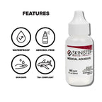 Skinister Medical Adhesive Dropper | Silicone Skin Glue for Ostomy Bags, Breast Forms, Condom Catheters, Prosthetics, SFX | 1oz