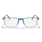 MERRY'S Fashion Blue Light Blocking Glasses - Reading Glasses Metal Frame Spring Hinge Readers for Men Eyeglasses (Blue-52MM, 1.75)