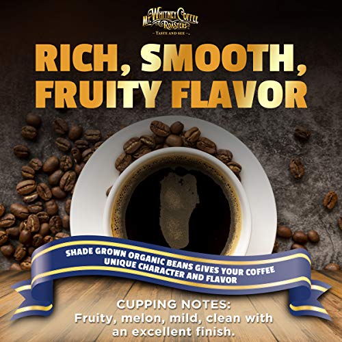 Mt. Whitney Organic Swiss Water, Low Acid, Decaf Coffee from Peru (Whole Bean, 5 Lb)
