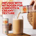 RISE Brewing Co. Oat Milk Nitro Cold Brew Latte, No Sugar Added, Vegan, Organic & Non-GMO, Low Acidity, 7 fl. oz. Cans (12 Pack)