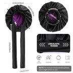 Silk Bonnet for Sleeping Women Double Layer Satin Bonnet Hair Bonnet with Elastic Tie Band Adjustable Bonnet for Curly Hair（Black and Purple）