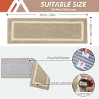 COSY HOMEER Soft Stair Treads 15pcs Non-Slip Carpet Mat 28inX9in Indoor Stair Runners for Wooden Steps,Stair Rugs for Kids and Dogs, 100% Polyester TPE Backing Beige,Square