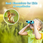 Binoculars for Kids,Compact Kids Binoculars 8x21 High-Resolution for Bird Watching, Camping, Exploration, Hiking, Hunting, Sports Events and Safari Park Gifts for 3-12 Year Boys Girls