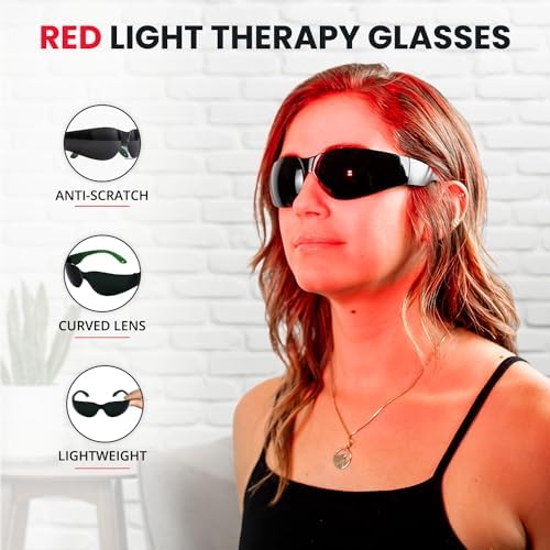Mito Red Light Therapy Glasses - Eye Protection for Red Light (600nm-900nm) - Goggles