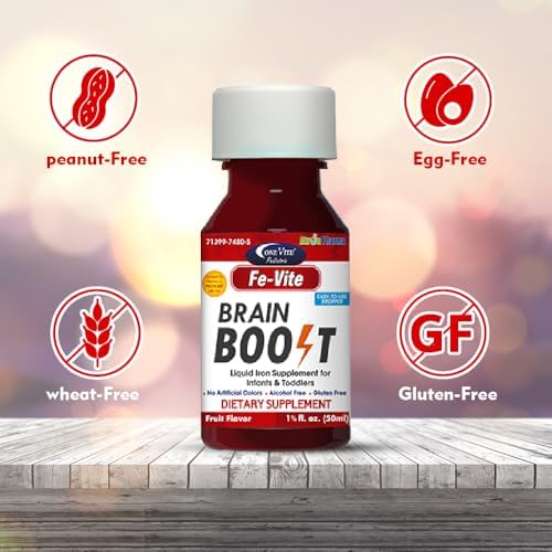Pediatric FE-Vite Drops | Liquid Iron Supplement | 50ml, 1.66 Fl Oz (Pack of 1)