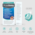 ScarAway Advanced Clear Silicone Scar Sheets, Medical Grade Silicone Strips (1.5" x 3") Scar Treatment and Prevention for Surgical, Burn, Body, Hypertrophic & Keloid Scar Treatment, 10 Clear Sheets