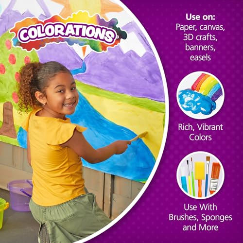 Colorations Paraben-Free Tempera Paint for Kids - 1 Gallon, Vibrant Magenta. Non-Toxic and Made in the USA, Classroom Must Haves, Bulk Arts and Crafts Supplies